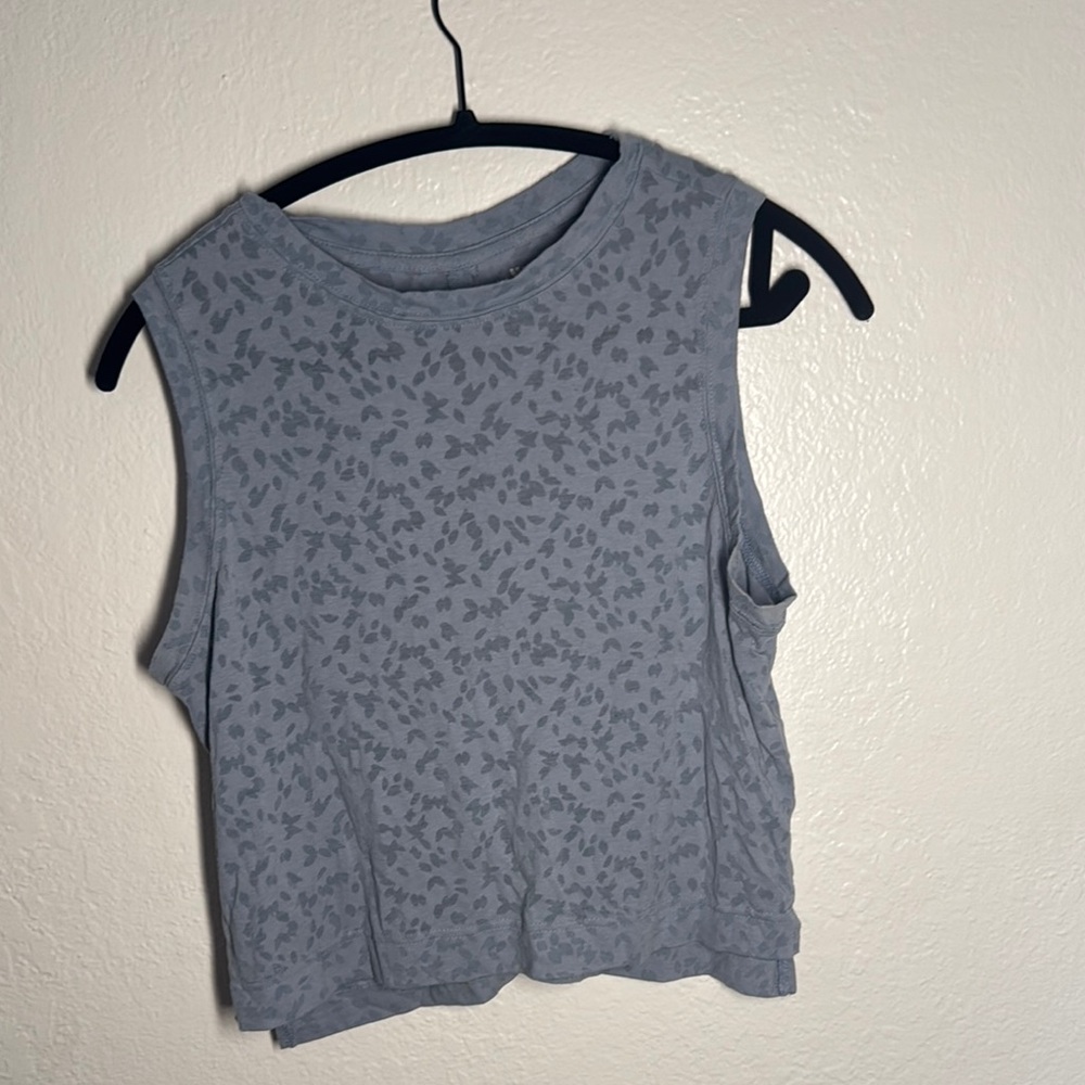 All in Motion blue Sleeveless Muscle Tee Crop